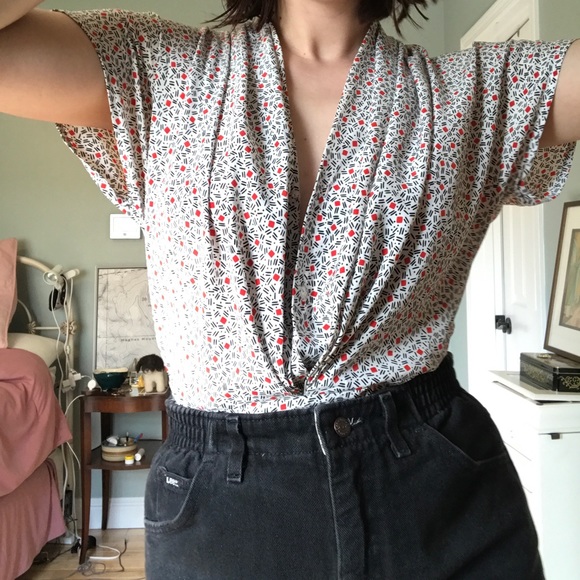 Vintage button down with funky pattern - Picture 3 of 10